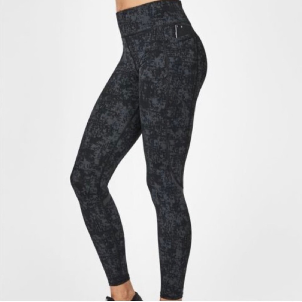 Sweaty Betty XS Zero Gravity Running Tights Leggings Black Grey Reflectors